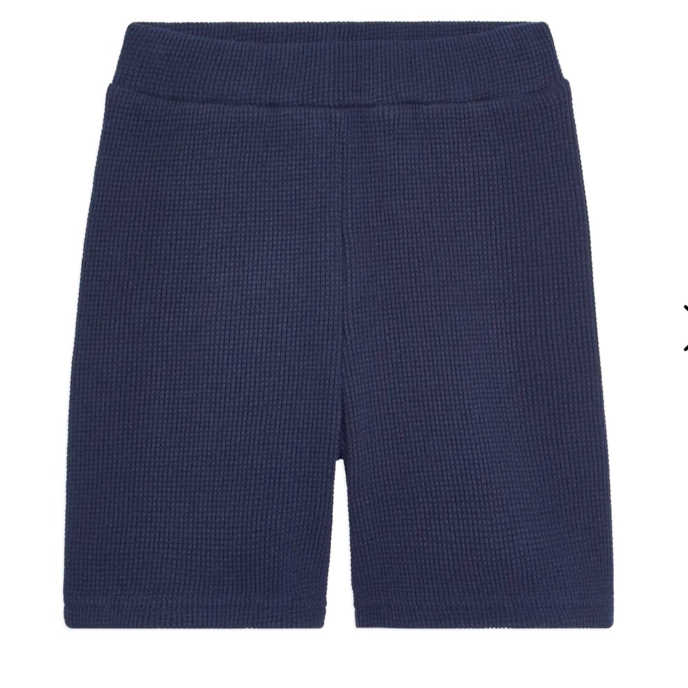 Onia Navy Blue Waffle Knit Biker Shorts - NWT
